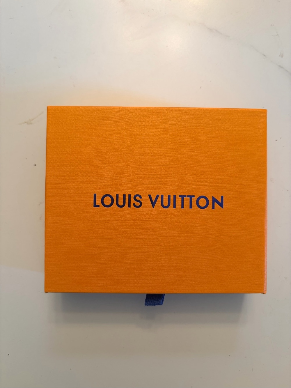 Louis Vuitton Orange Box with Navy Logo
